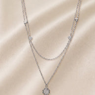 Bloom Heart Lariat Chain in 92.5 Silver