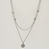 Bloom Heart Lariat Chain in 92.5 Silver