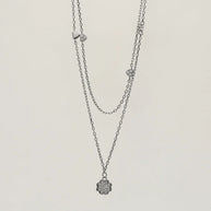 Bloom Heart Lariat Chain in 92.5 Silver