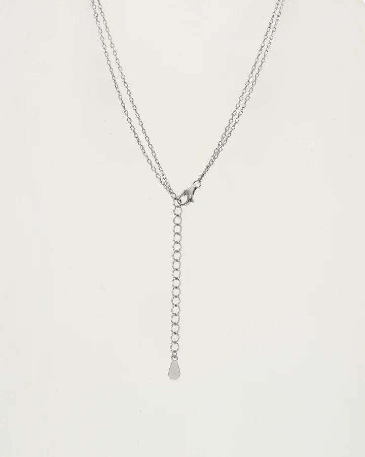Tiny Heart Lariat Chain in 92.5 Silver