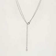 Tiny Heart Lariat Chain in 92.5 Silver