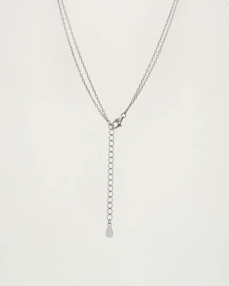 Tiny Heart Lariat Chain in 92.5 Silver