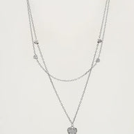 Tiny Heart Lariat Chain in 92.5 Silver
