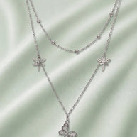Butterfly Dream Lariat Chain in 92.5 Silver