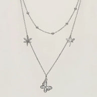 Butterfly Dream Lariat Chain in 92.5 Silver