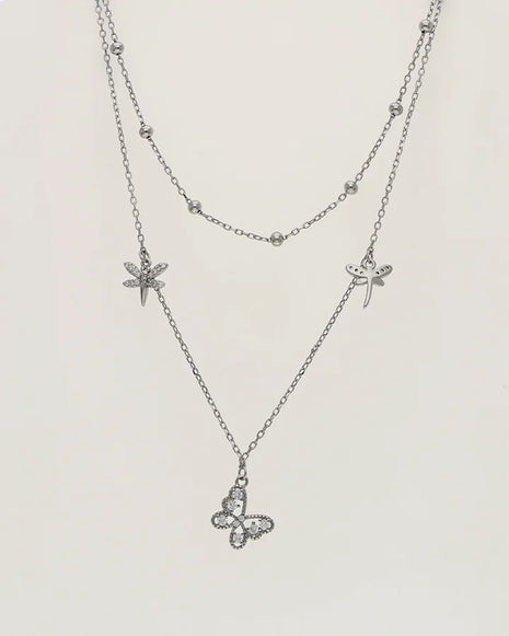 Butterfly Dream Lariat Chain in 92.5 Silver