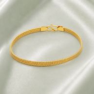 Golden Weave Bracelet in 92.5 Silver