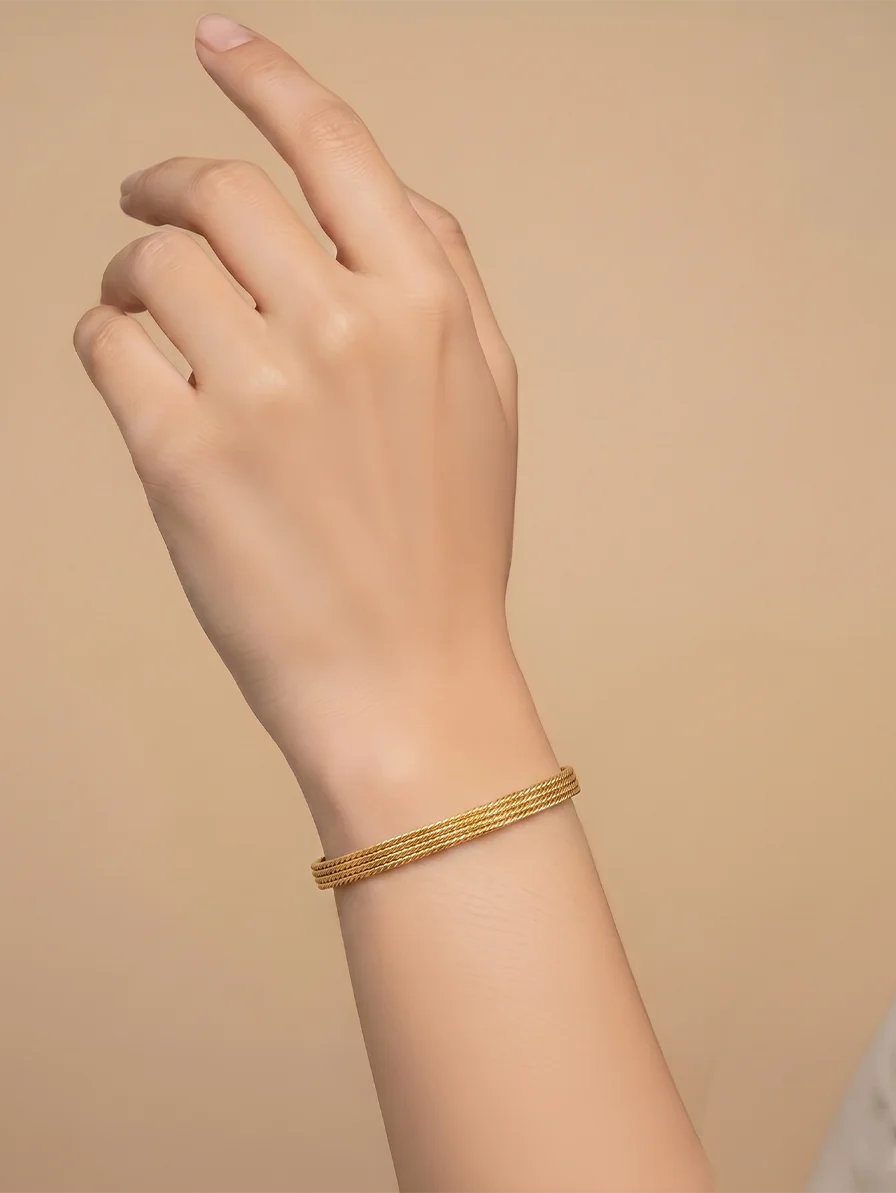 Golden Weave Bracelet in 92.5 Silver