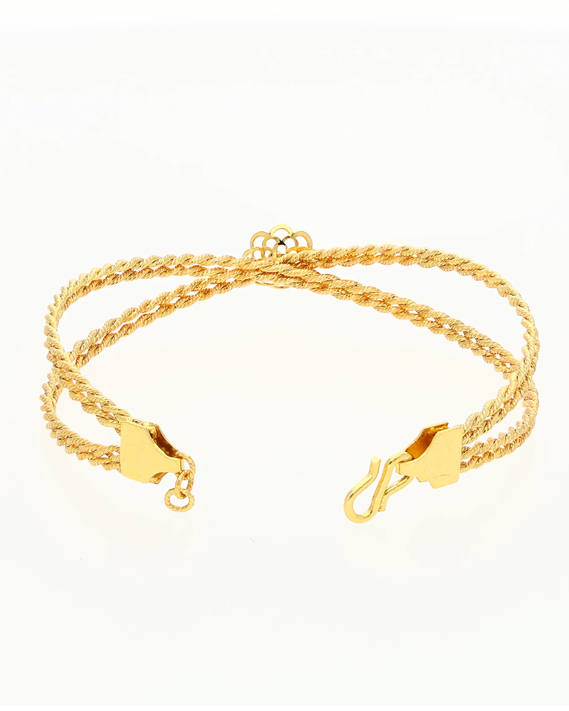 Floral Mesh Bracelet in 92.5 Silver