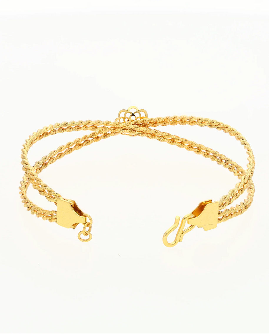 Floral Mesh Bracelet in 92.5 Silver