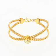 Floral Mesh Bracelet in 92.5 Silver
