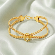 Floral Mesh Bracelet in 92.5 Silver