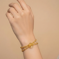 Floral Mesh Bracelet in 92.5 Silver