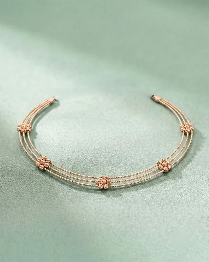 Floral Glow Omega Necklace in 92.5 Silver