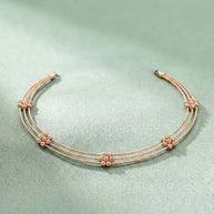 Floral Glow Omega Necklace in 92.5 Silver