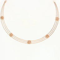 Floral Glow Omega Necklace in 92.5 Silver