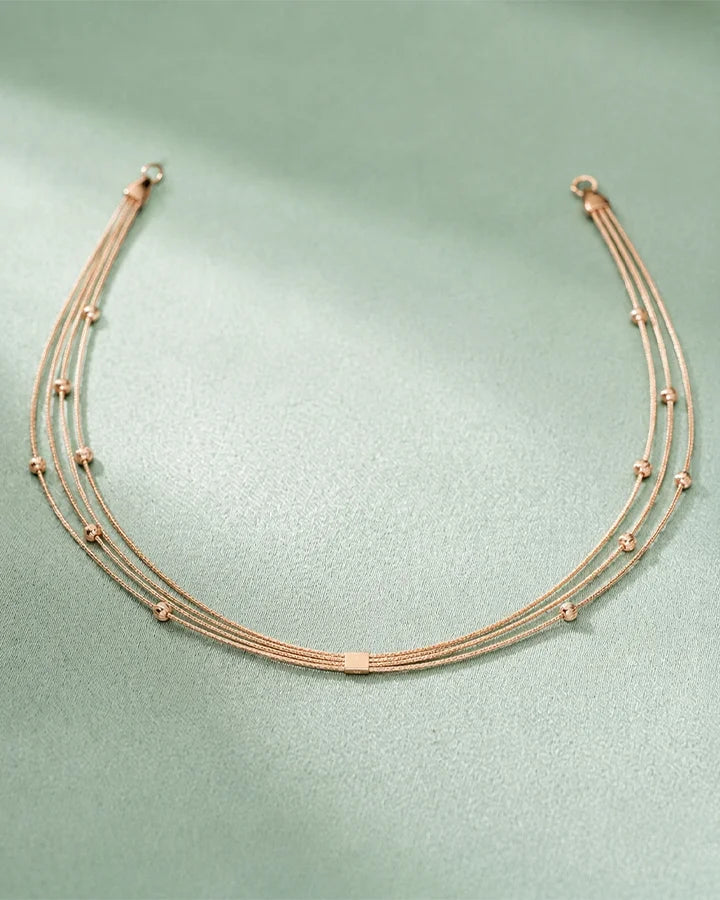 Rose Orbit Omega Necklace in 92.5 Silver