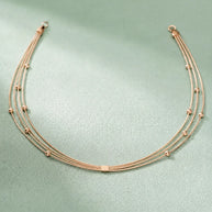Rose Orbit Omega Necklace in 92.5 Silver