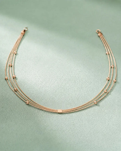 Rose Orbit Omega Necklace in 92.5 Silver