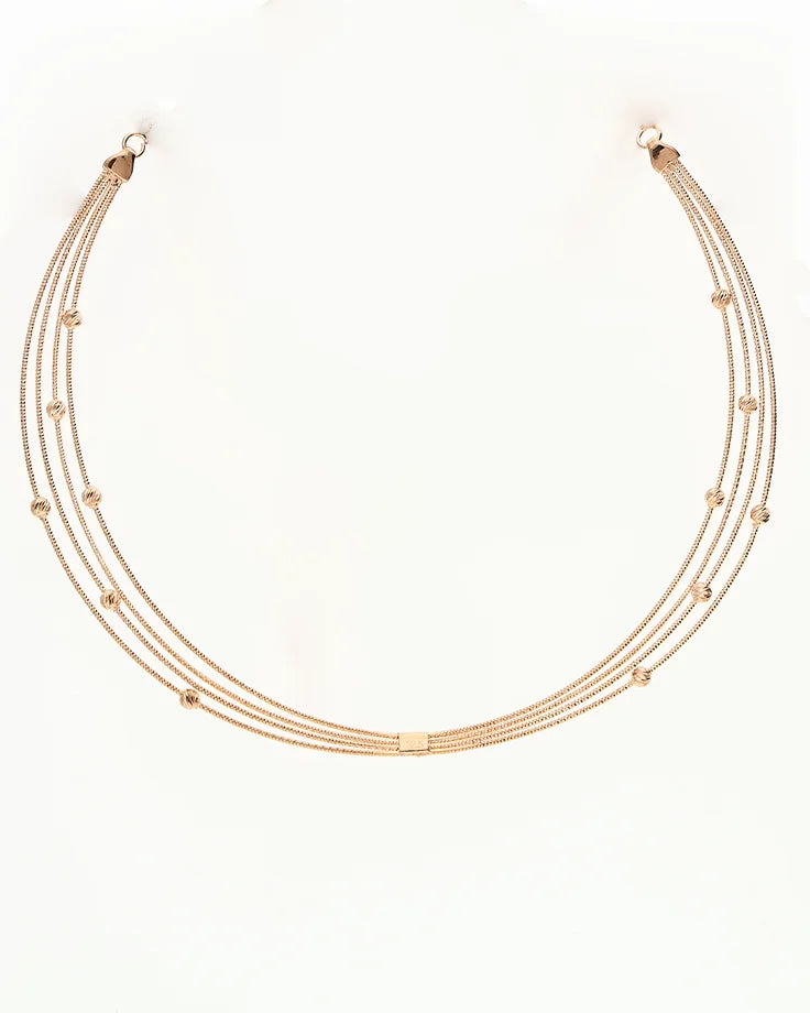 Rose Orbit Omega Necklace in 92.5 Silver
