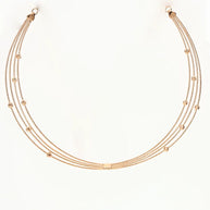 Rose Orbit Omega Necklace in 92.5 Silver