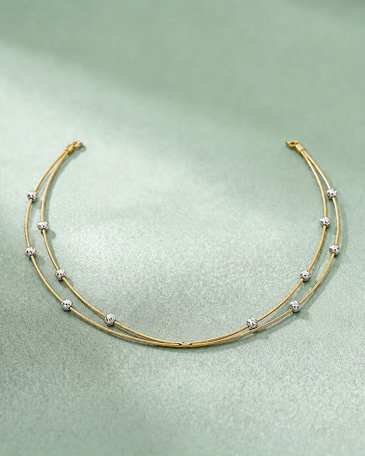 Dual Shine Omega Necklace in 92.5 Silver