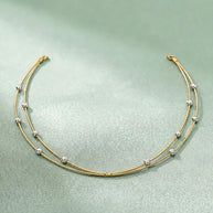 Dual Shine Omega Necklace in 92.5 Silver