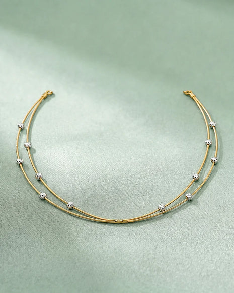 Dual Shine Omega Necklace in 92.5 Silver