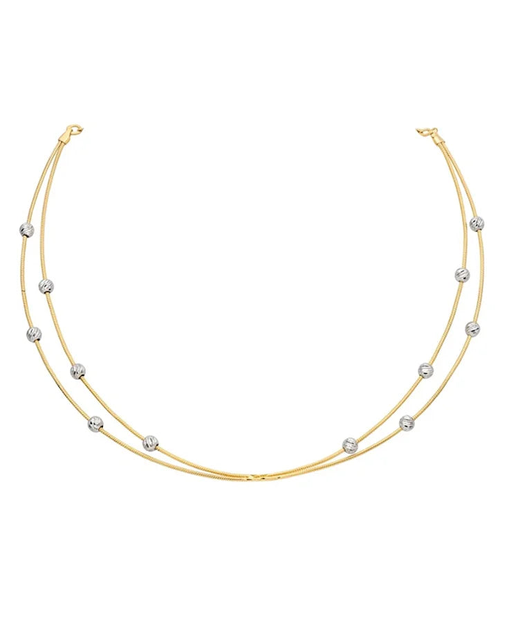 Dual Shine Omega Necklace in 92.5 Silver