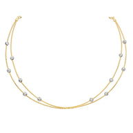 Dual Shine Omega Necklace in 92.5 Silver