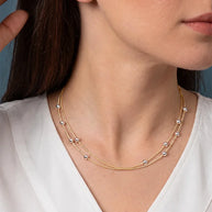 Dual Shine Omega Necklace in 92.5 Silver