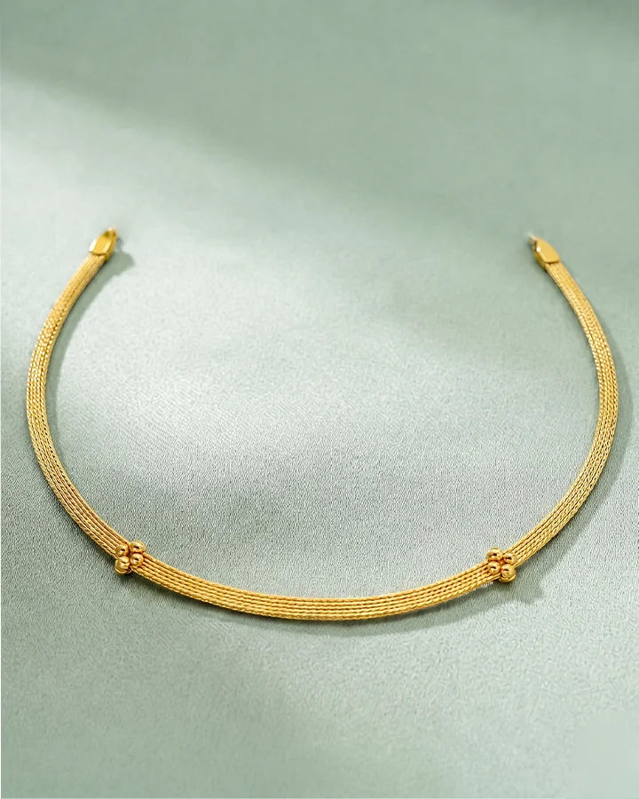 Royal Bloom Omega Necklace in 92.5 Silver