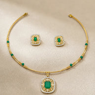 Emerald Grace Set in 92.5 Silver