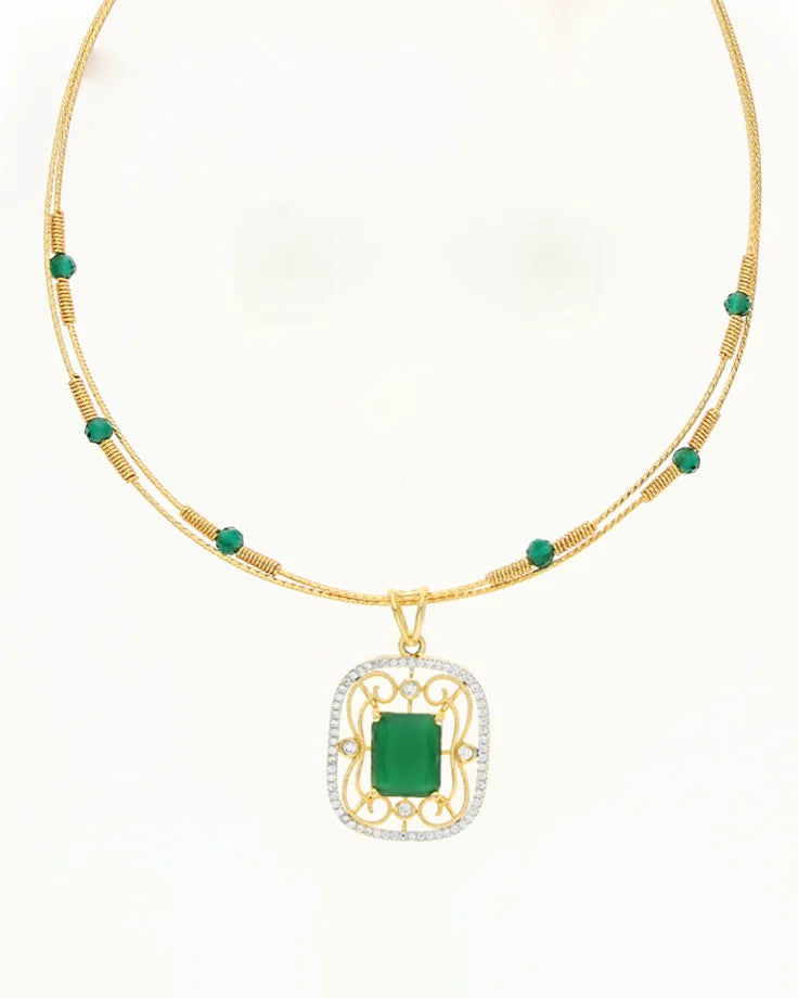 Emerald Grace Set in 92.5 Silver