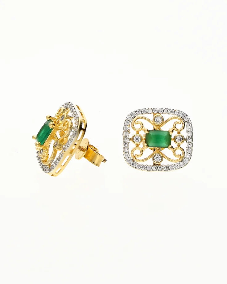 Emerald Grace Set in 92.5 Silver