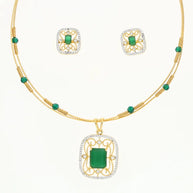 Emerald Grace Set in 92.5 Silver