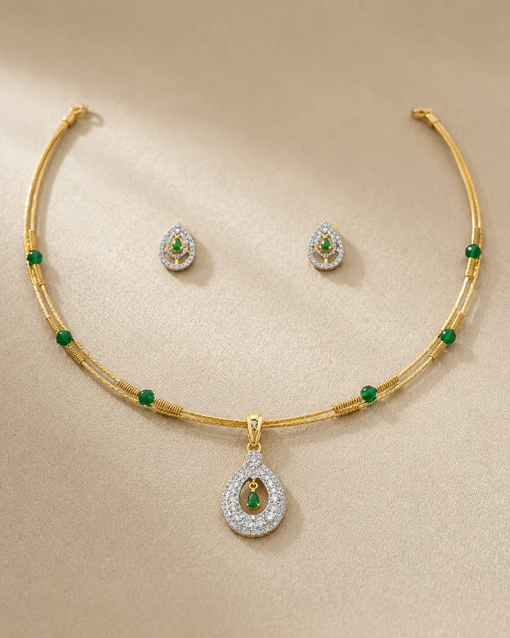 Emerald Royale Set in 92.5 Silver