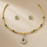 Emerald Royale Set in 92.5 Silver