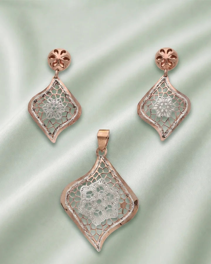 Floral Charm Duo in 92.5 Silver