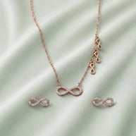 Rose Infinity Duo in 92.5 Silver