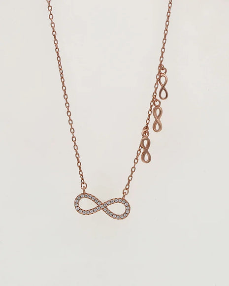 Rose Infinity Duo in 92.5 Silver