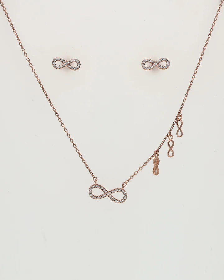 Rose Infinity Duo in 92.5 Silver
