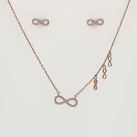 Rose Infinity Duo in 92.5 Silver