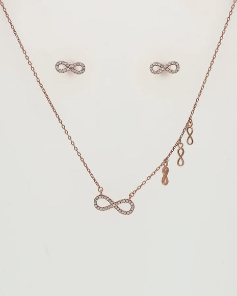 Rose Infinity Duo in 92.5 Silver