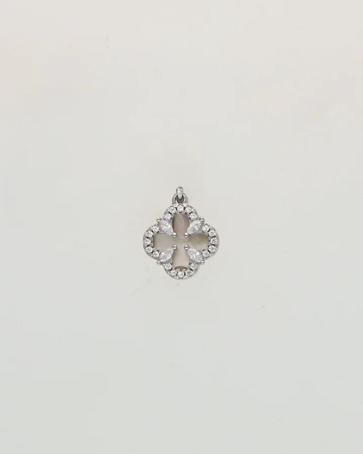 Floral Spark Charm Duo in 92.5 Silver