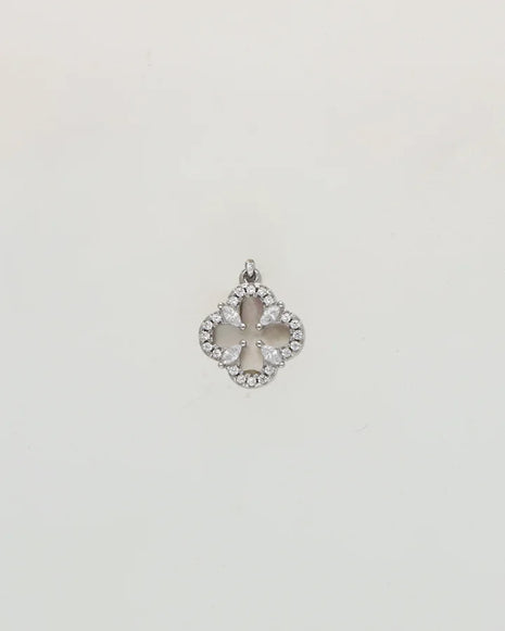 Floral Spark Charm Duo in 92.5 Silver