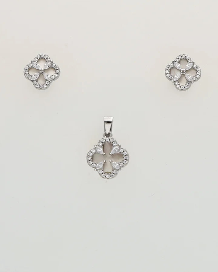 Floral Spark Charm Duo in 92.5 Silver