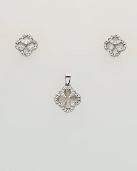 Floral Spark Charm Duo in 92.5 Silver