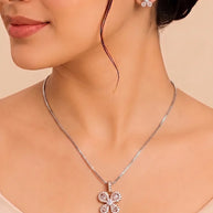 Rose Bloom Charm Duo in 92.5 Silver