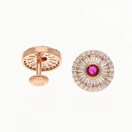 Ruby Halo Charm Duo in 92.5 Silver